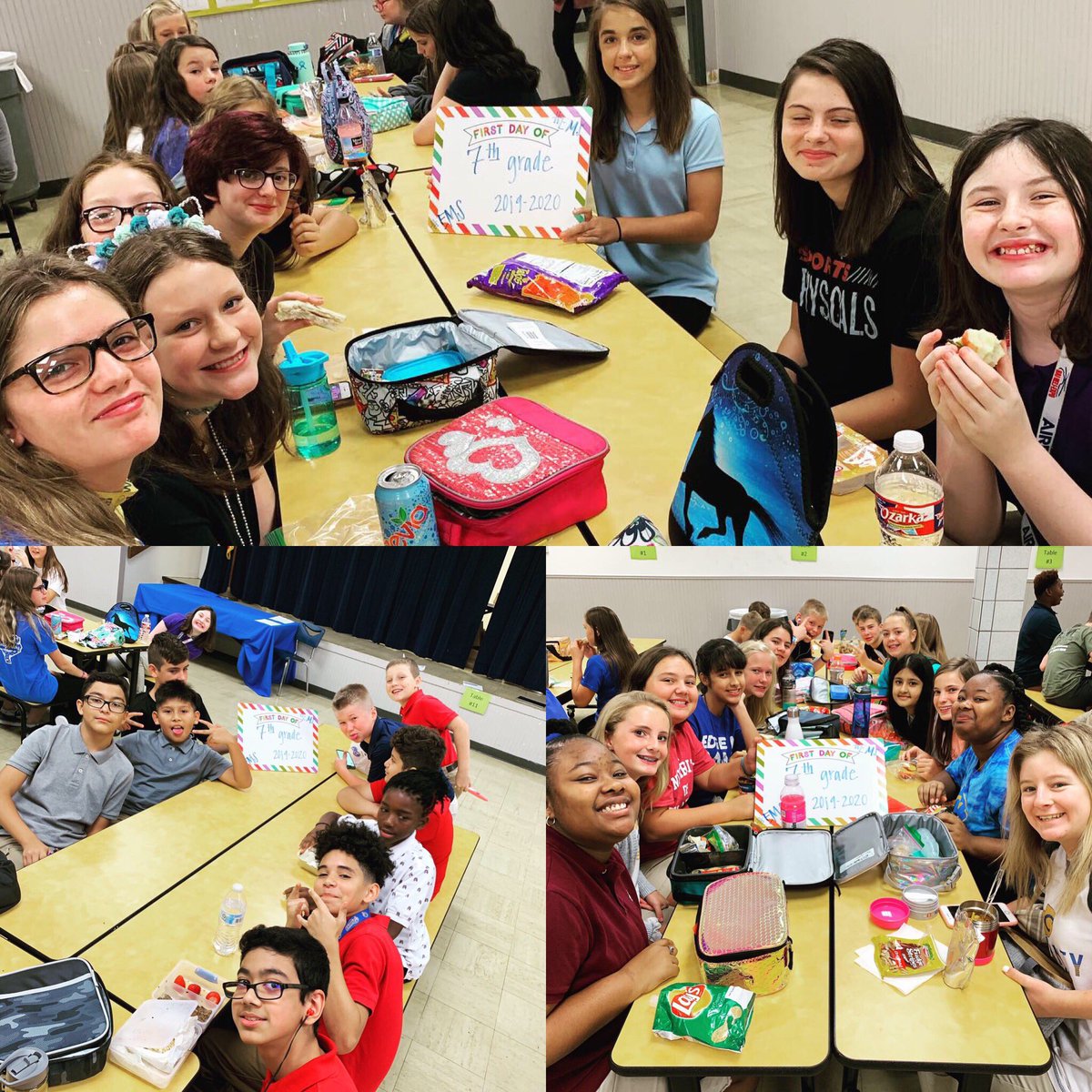 counselors_ems's tweet image. So excited for our first day! So many bright smiling faces! Here are a very small showcase of our 7th graders! #1stdaybraves #firstdayof7thgrade #braves #communityisd #fearless