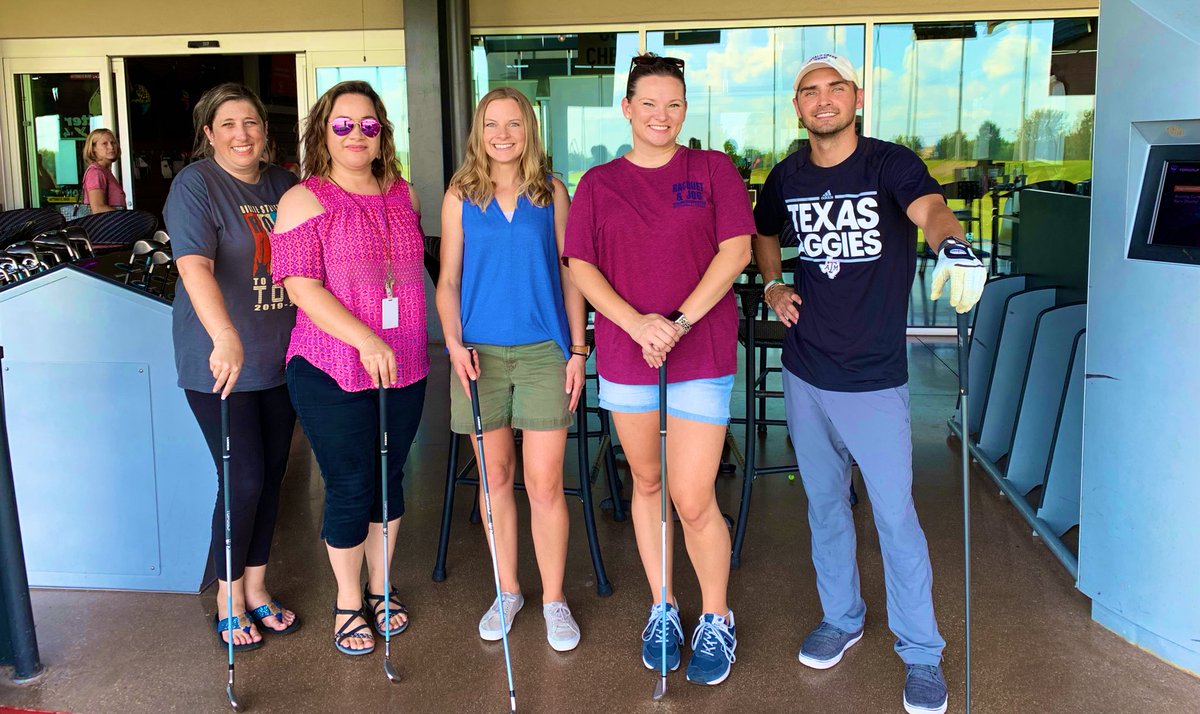 jjenningsslp's tweet photo. Billie Stevenson Elementary staff spent the morning having fun team building at @Topgolf 😄 @CubInfo #BSECubs https://t.co/CBtFrJOOct