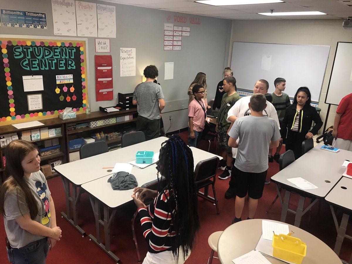 MrsMcCoy_Math's tweet photo. Such a good second day! Students did a Quiz, Quiz, Trade over procedures, a gallery walk over their future essential standards, and refreshed their math brains with a rally coach! Lots of cooperative learning! @KaganOnline https://t.co/gJs0dn5sZo
