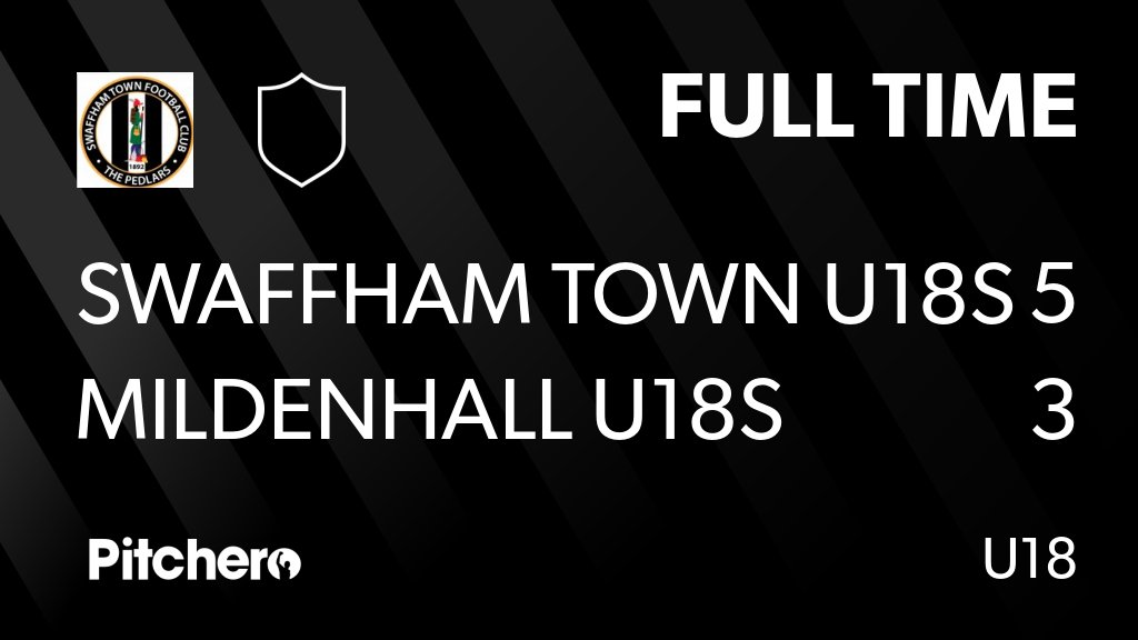 Swaffham_TownFC's tweet image. FULL TIME: Swaffham Town U18s  5 - 3 Mildenhall U18s
#SWAMIL #Pitchero
pitchero.com/clubs/swaffham…