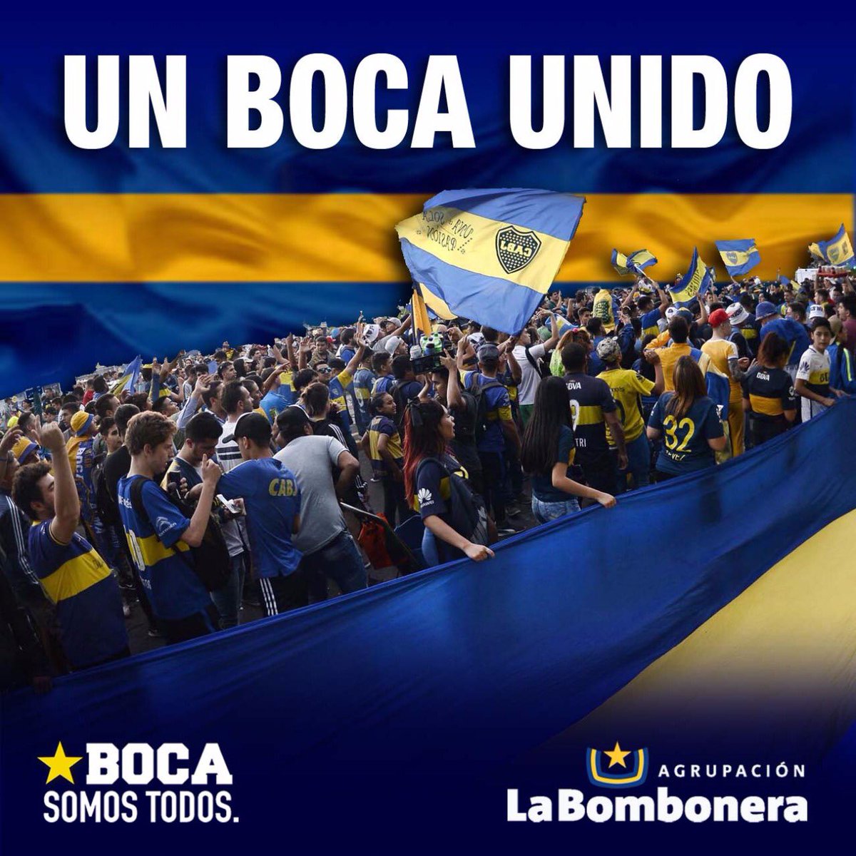 #Boca lo demostró muchas veces en su historia. Unidos somos invencibles.
Somos incomparables. Somos únicos.
Boca somos todxs. 
Agrupación La Bombonera
<a href="/victorsmaria/">Víctor Santa María</a> <a href="/CarrerasSM/">Santiago M Carreras</a> <a href="/arquitectopablo/">Pablo Abbatangelo</a>