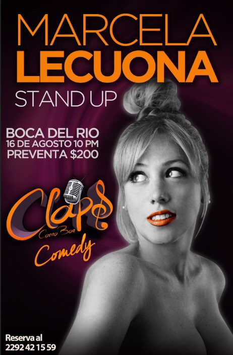 Eventos_Ver1's tweet photo. ¡MAÑANA! #Veracruz
@marcelecuona regresa para presentar su show de Stand Up en Claps (Plaza Vela, 4to piso).
¡Hoy último día de preventa! https://t.co/4hKGtPt8qw