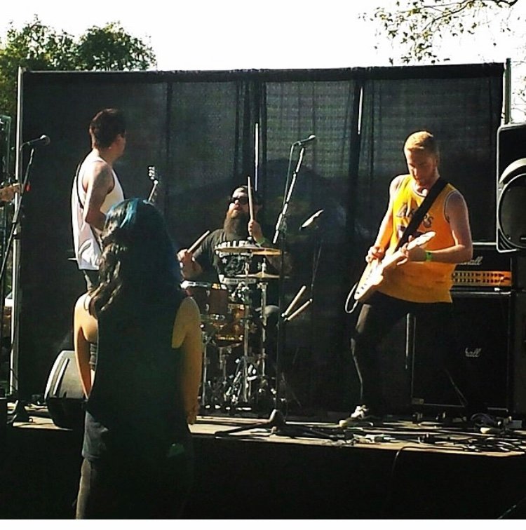 paulstackjr's tweet image. I once played a festival to 1 person with blue hair