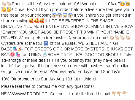 AddictedStuTV's tweet photo. Go check out my friend Amanda https://t.co/EX6532hTdp
She opens oysters with pearls inside on live stream.

https://t.co/4eTQXGxvhS

#AddictedStudios #pearls #Pearl #Facebook #Livestream 

#RETWEEETME #Streamer_RTs #StreamerNetwork https://t.co/xJ8TNgHzqI