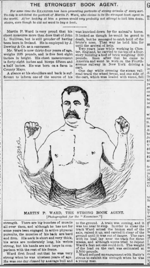 MRidire's tweet photo. @FLiathain  Please, please tell me this is our man Martin P. Ward, collector of folklore from Mayo. This is June 1892 in the SF Examiner. https://t.co/2tT8flz7CS