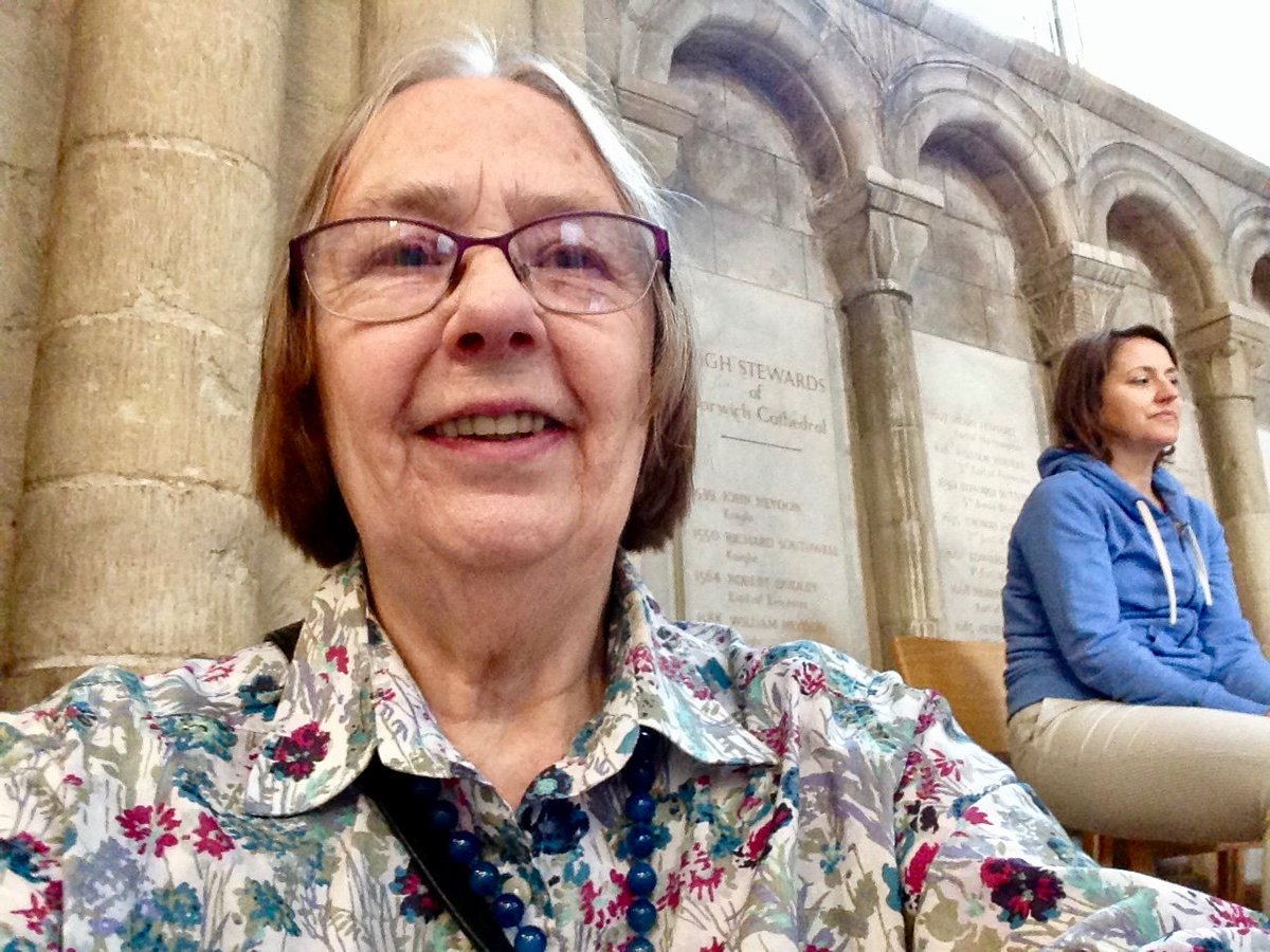 asanderson197's tweet photo. I had to wait for 2 hours before I could join this queue to go on the #helterskelter in @Nrw_Cathedral, but there were other suggested activities, such as walking #labyrinths & going in the #BibleBox, a cubicle papered with #Bible chapters. https://t.co/oSgDbdC9D5