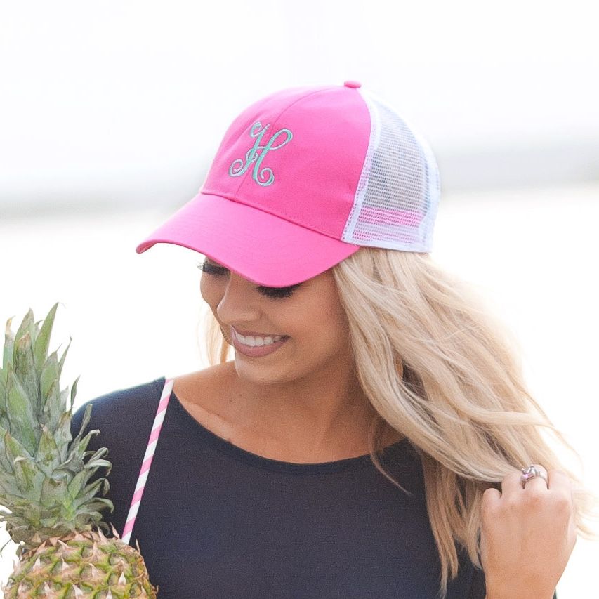 Charming_Chick's tweet image. HOT DEAL! Monogrammed Trucker Hats only $9!!! Hurry, while supplies last! buff.ly/2Mk1zcO