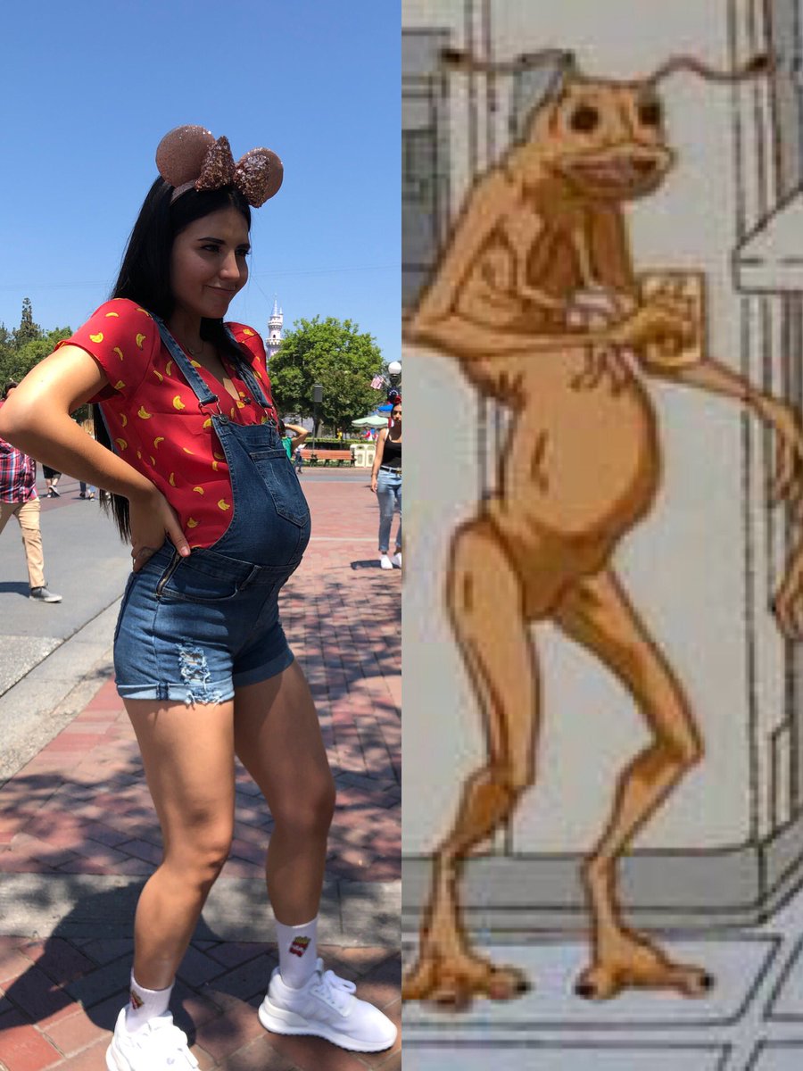 Cellegrini's tweet photo. 24 horas enbarazada en Disney expectativa/ realidad 😂 https://t.co/xhLfEFivq1