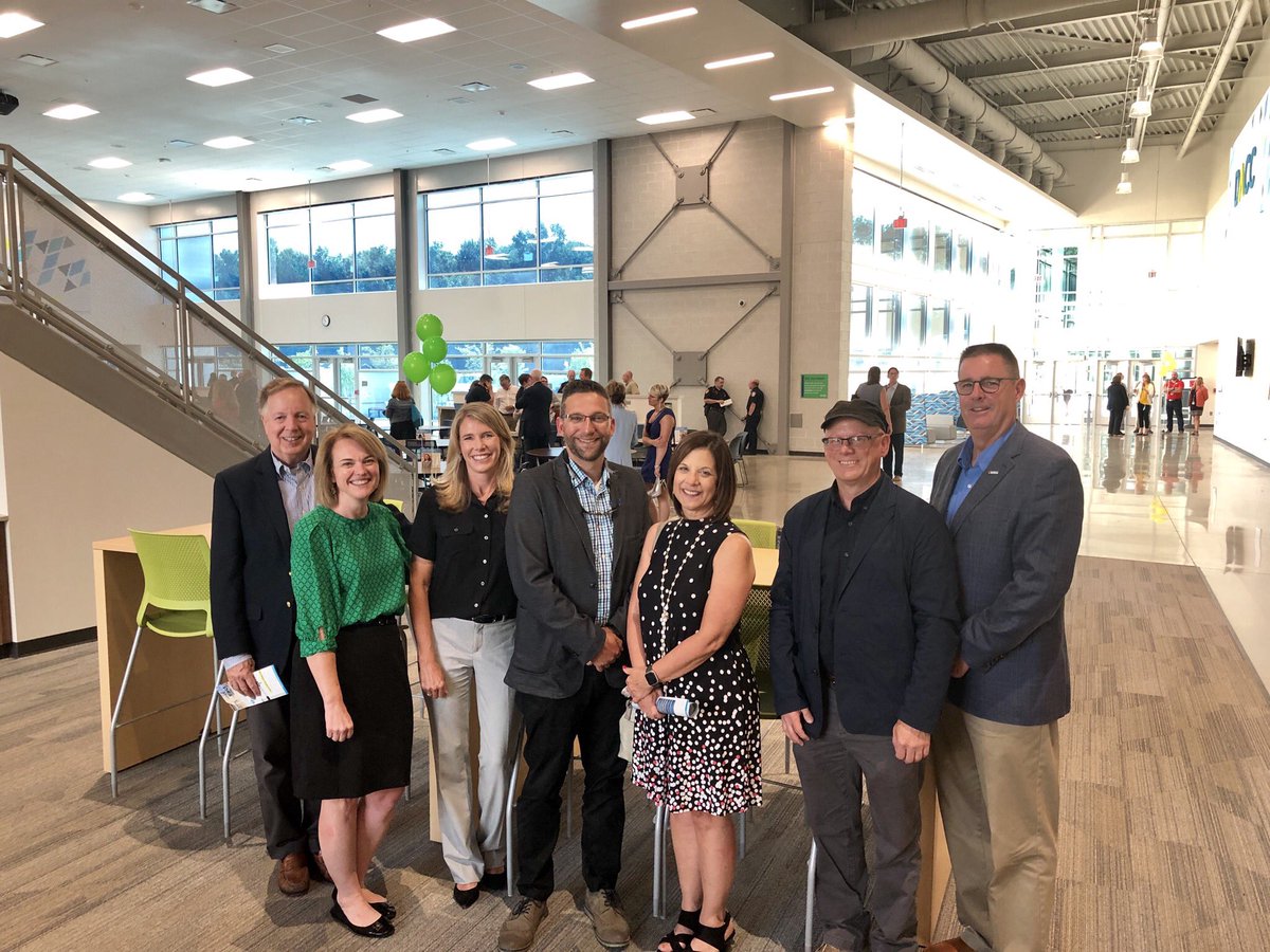 shp_design's tweet photo. Representing the @shp_design team, this crew is beaming as the @DelawareAreaCC is unveiled to the public Open House. https://t.co/QAFJyfINST