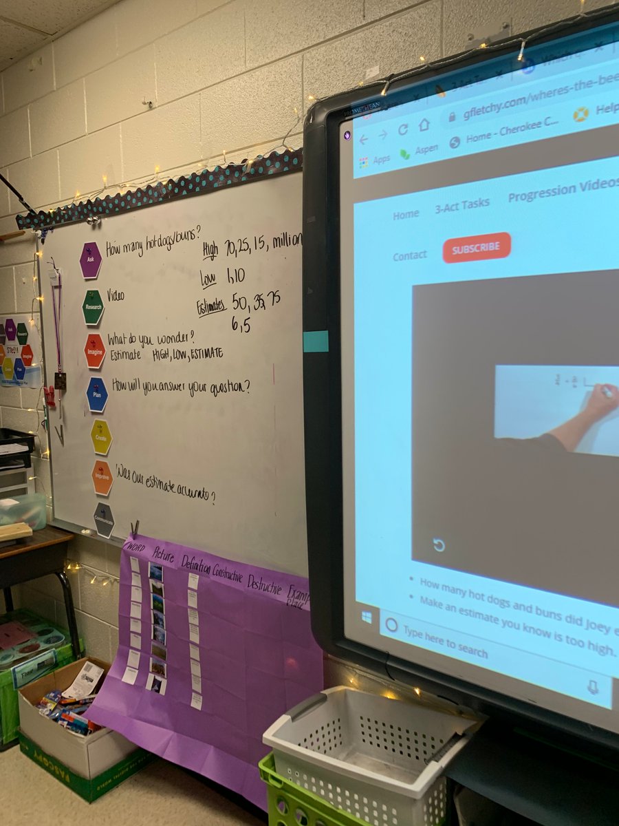 5th Grade students are using the EDP to work through a 3 Act Math Task.  I spy a little Padlet in there too!  #blendedlearning #OGESeagles #ccsdilsimpact
