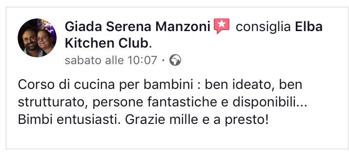 ClubElba's tweet photo. Grazie per la fiducia!
Da Lunedì a Venerdì tutte le mattine dalle 10 alle 13 Corsi di Cucina per Bambini.
Per info e prenotazioni: 0565935586
info@elbakitchenclub.com
https://t.co/Ma7WuBiDK6
#isoladelba #capoliveri #cookingschool #corsidicucina #cookingclassforkids #elbaisland https://t.co/kurGKQGQaI