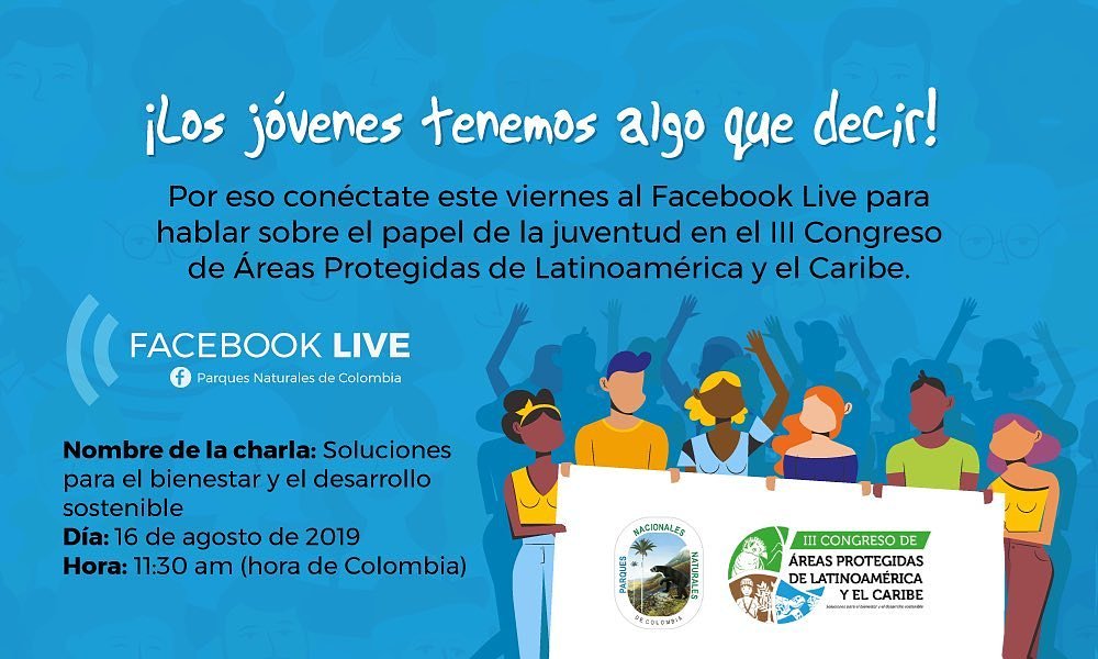 #jóvenescampeones no se pierdan mañana viernes la transmisión en vivo de la charla 'Soluciones para el bienestar y el desarrollo sostenible' por la cuenta de Facebook de @ParquesColombia desde las 11:30am (hora Colombia)