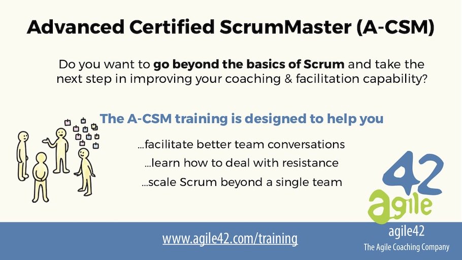 agile42Training's tweet image. Facilitate better team conversations and learn how to deal with resistance through the Advanced Certified #ScrumMaster course. Offered in Chicago, New York City, and Vancouver ow.ly/x2CU30oXrlh