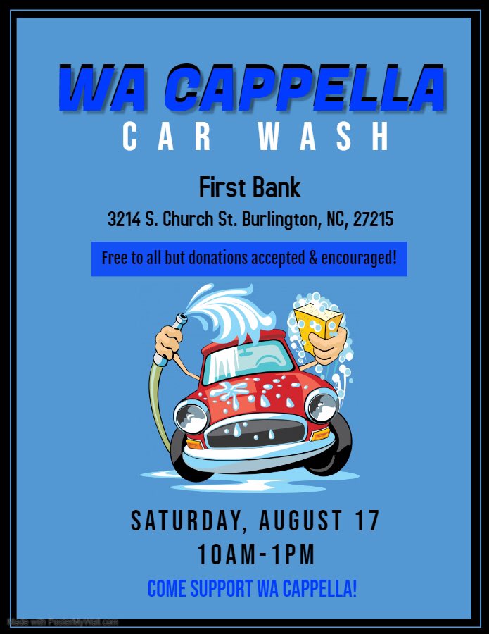 Back to school season is back which means our annual car wash is approaching! Join us on Saturday, August 17th, to get your car washed and meet some of this year’s members!