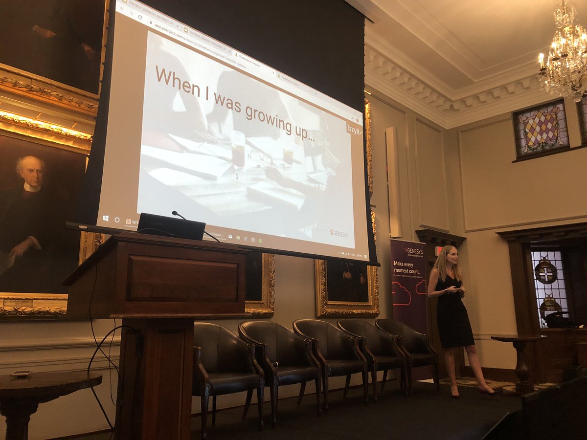 DFInstitute's tweet photo. Women in Tech event is kicking off with a full house. Janelle Dieken @janelle_dieken from @Genesys is talking about how we could support women in technology industry. #CanadaFinTechWeek https://t.co/bBvxvlSrTq