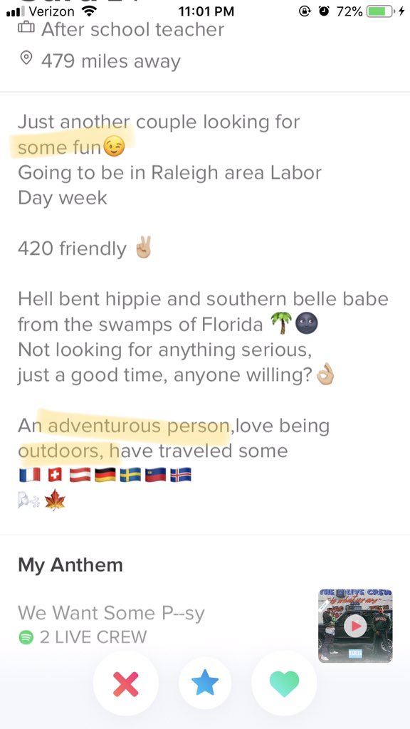 On tinder 420 What does