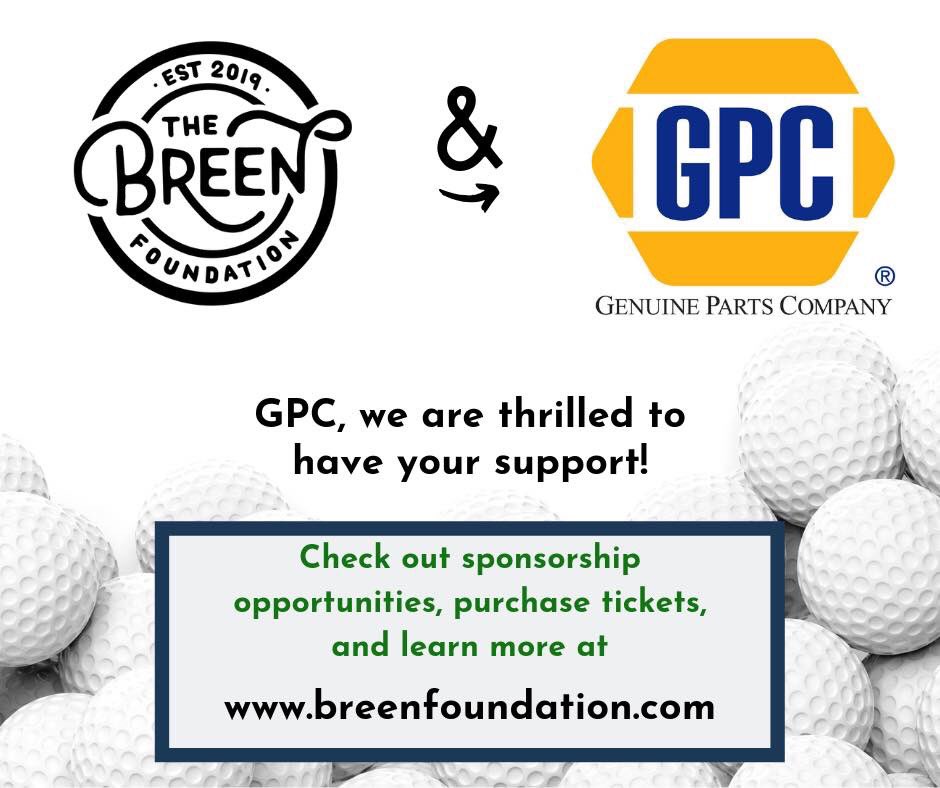 BreenFoundation's tweet photo. Our golf scramble gets closer by the day! With help from great sponsors like GPC, we know our event will be great and do great things to help others! #DashinforTim https://t.co/Sp6M3yrjR7
