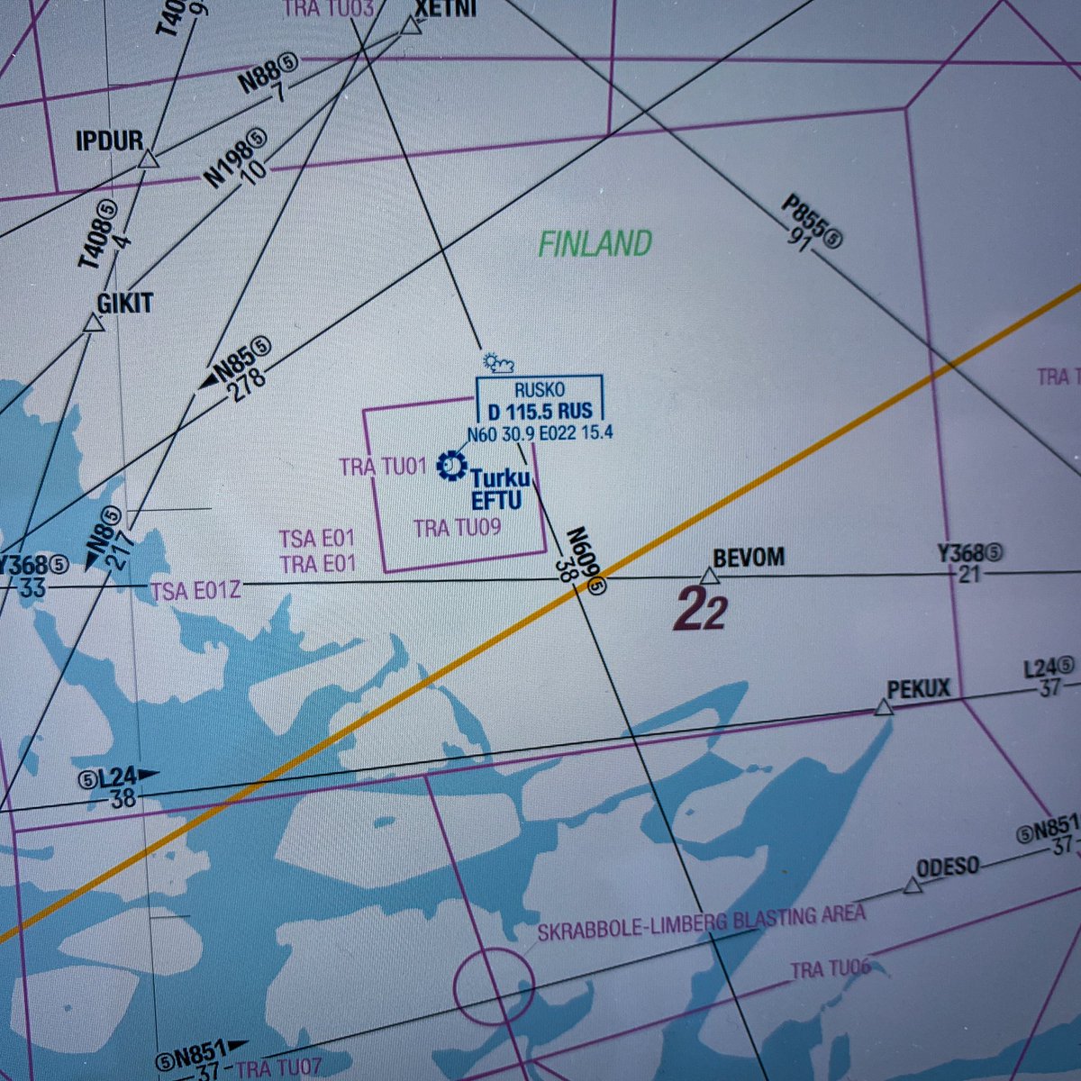 CaptainLacroute's tweet photo. [#AirFranceInTheAir]
#AF292 from #CDG to #KIX
Overflying #Turku the oldest city in Finland and Limbergs/Skräbböle quarry (scandinavias deepest and maybe still the largest open limestone quarry)  
@AirFranceFR 
@BoeingFrance #Dreamliner 
#avgeek #CockpitView #ILoveMyJob #PilotLife https://t.co/cSRQ6qGB9F