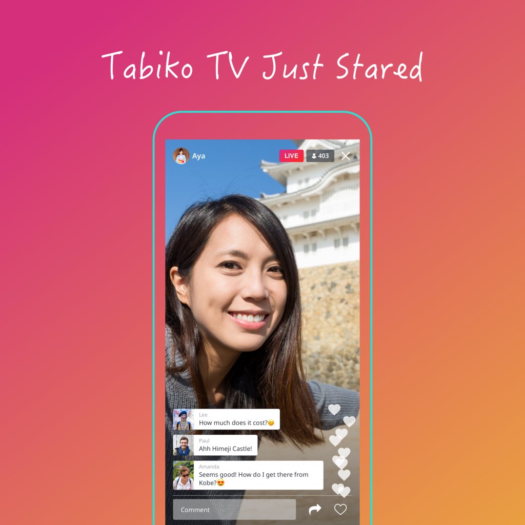 tabiko_'s tweet photo. We’re excited to announce the launch of our new feature “Tabiko TV”! Tabiko Concierges will broadcast and explore Japan through live videos. Let’s see what’s happening together😎📺 https://t.co/IDz0bmGgNH