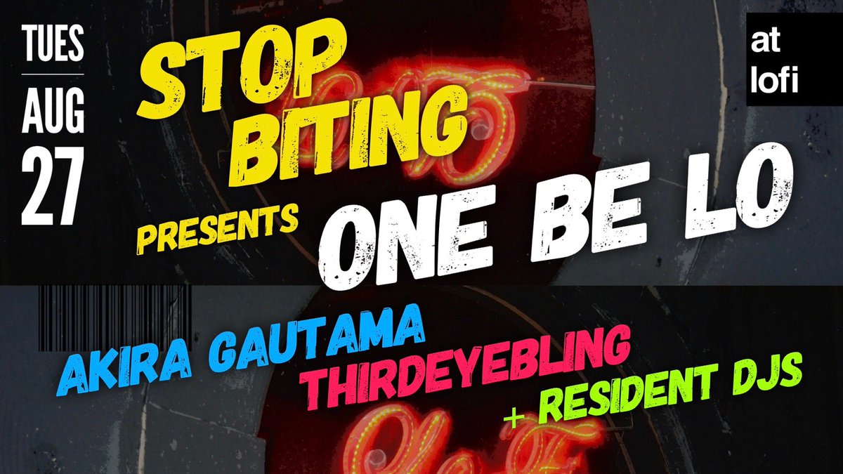 StopBitingLoFi's tweet image. Aug 27 @StopBitingLoFi @OneBeLo Live beat set! + @akiraGautama @thirdeyebling +djs @introcut @ac_lewis @whoismagicsean @bsoluteMadman 9pm $7 Every last Tues @lofiseattle Since 2004. 💥 Event link m.facebook.com/events/4554843…