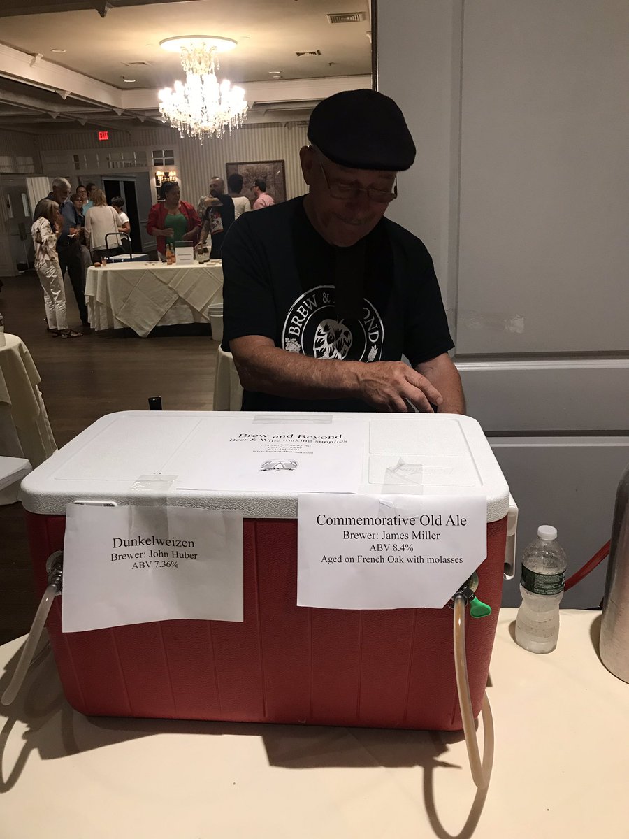 We were at the Charity Beer, Wine and Food Tasting event presented by <a href="/bellportbeer/">Bellport Beer Dave</a> &amp; the Bellport Rotary Club. We poured the following homebrew from James Miller (Commemorative Old Ale ABV 8.4 %, aged on French oak molasses).  And a John Huber (Dunkelweizen, 7.36 ABV) #homebrew