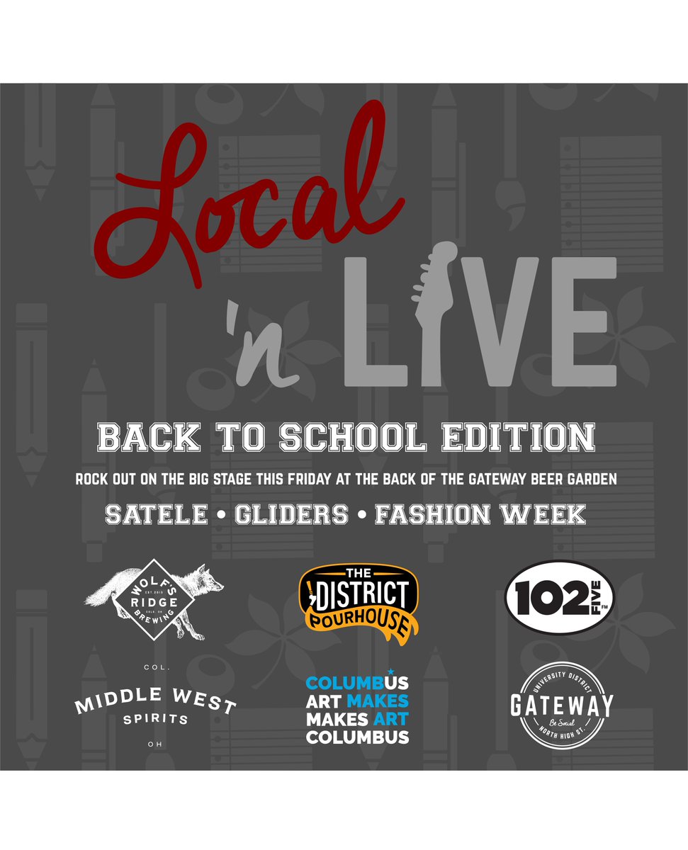 Celebrate back to school with an extra special edition of Local 'n Live this Friday! The #CD1025 Scene Team will be hangin' on the <a href="/heygateway/">Gateway</a> plaza all night long. Come hang! #RockLocal