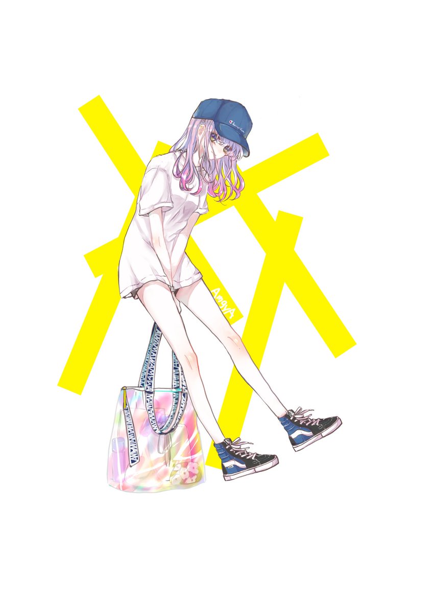 あんぎゃ Op Twitter ビッグt女子 イラスト Champion Vans