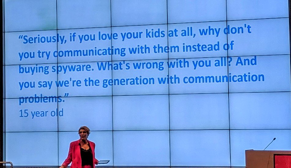 Exactly! Which generation is at fault? 
 <a href="/JoanneOrlando/">Dr Joanne Orlando</a> at #CEE19 
#parenting #teens #teenagers #spyware