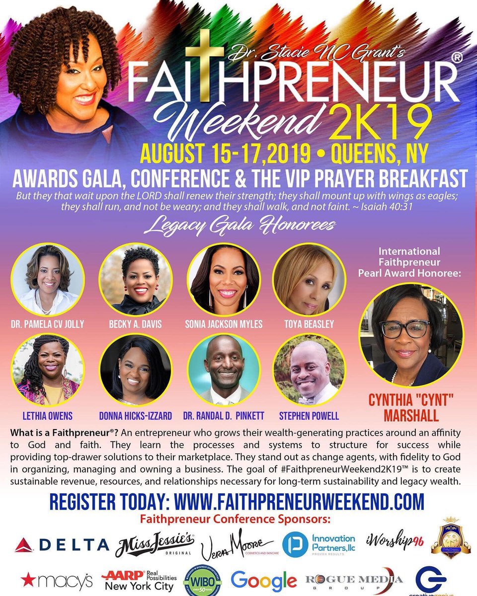 ReggieNance's tweet photo. Stop by the @AARPNY booth at Faithpreneur weekend in Queens!! You can view the Agenda at: www. https://t.co/430uWl3v2W
Reserve your ALL ACCESS PASS TODAY at www. https://t.co/6RyxJTZV1L. Use the discount code "Destiny" for $200 off your ALL ACCESS PASS for ALL 3 DAYS!! https://t.co/FCr4sWGe4B