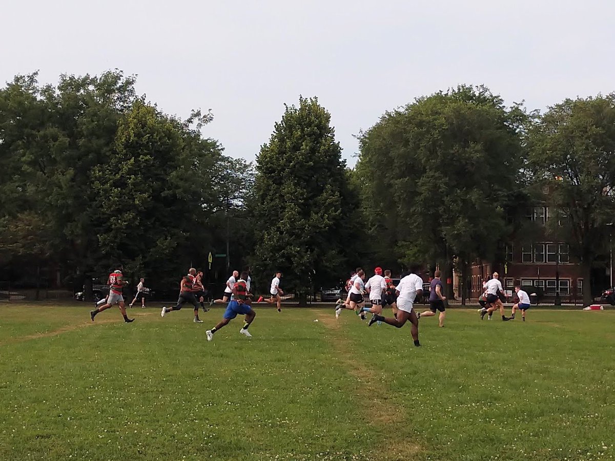 StockyardersRL's tweet photo. #ThrowbackThursday #MWRL 2018 action. Stockyarders v Cleveland at Winnemac Park, Chicago. #ParkFooty https://t.co/pL0uEz4oAl