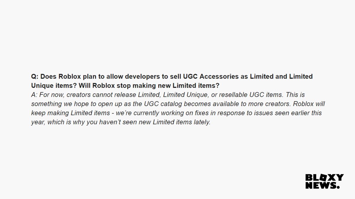 Bloxy News On Twitter Bloxynews Limited Accessories On Roblox Are Not Going Away There Have Been Some Issues So The Release Of Limited Items Are Currently On Hold For The Time - limited roblox catalog