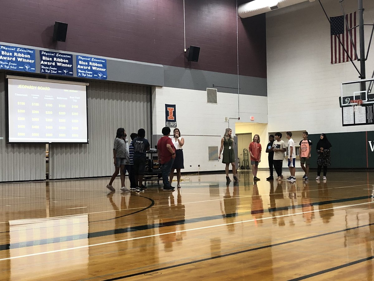 @thewcjhcarlin did an awesome job leading our 7th grade assembly today @WinstonCampus! 👏🏻#community #settingexpectations #wearewarriors #winspired #7thgraderocks #wearefamily