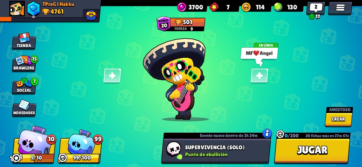 HakkuGamer's tweet photo. Muy buenas FREAKS!!
Mañana mega abertura en directo!!! Bueno... Mega mega no, pero nunca he tenido 100 cajas, fue un reto q me lanzaron y acepte! Ahí espero al menos 1 estelar y 1 nuevo brawler, que decís vosotros FREAKS?!?!?
#BrawlStars #GoTeamProG #hakkugamer https://t.co/NIZ5s7Zi4w