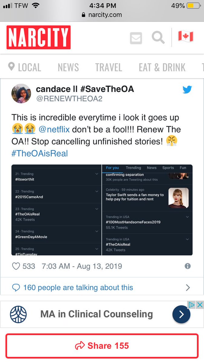 RENEWTHEOA2's tweet photo. Ayeee this made it into an article!! 🥳 #TheOAisReal https://t.co/Z7QB7GMGPV