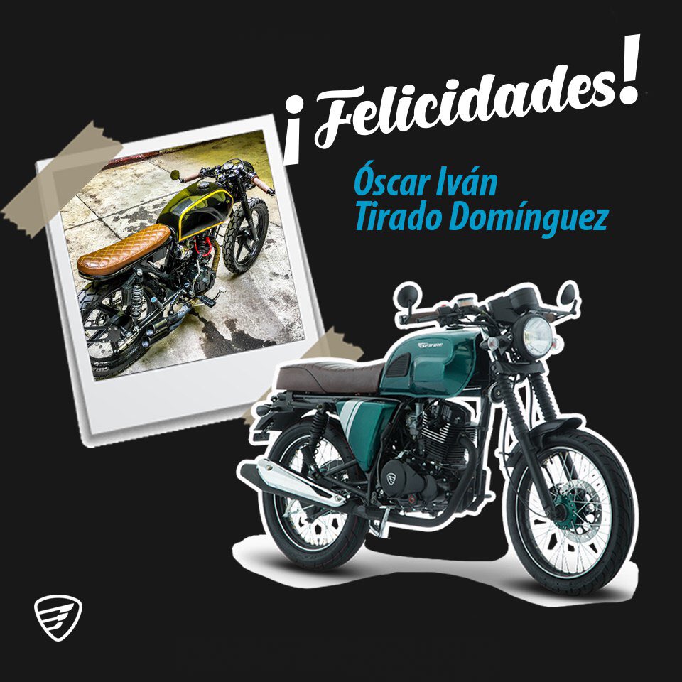 ItalikaOficial's tweet photo. ¡Pilotos! 
El momento que todos estábamos esperando. 😱

El  ganador de la nueva #ITALIKA #SPTFire es:
Óscar Iván Tirado Domínguez ¡muchas felicidades! 🙌😎🎉

También queremos felicitar a los ganadores de una experiencia #ITALIKA en el #CoronaCapital 👉 https://t.co/w9wCf5wULD