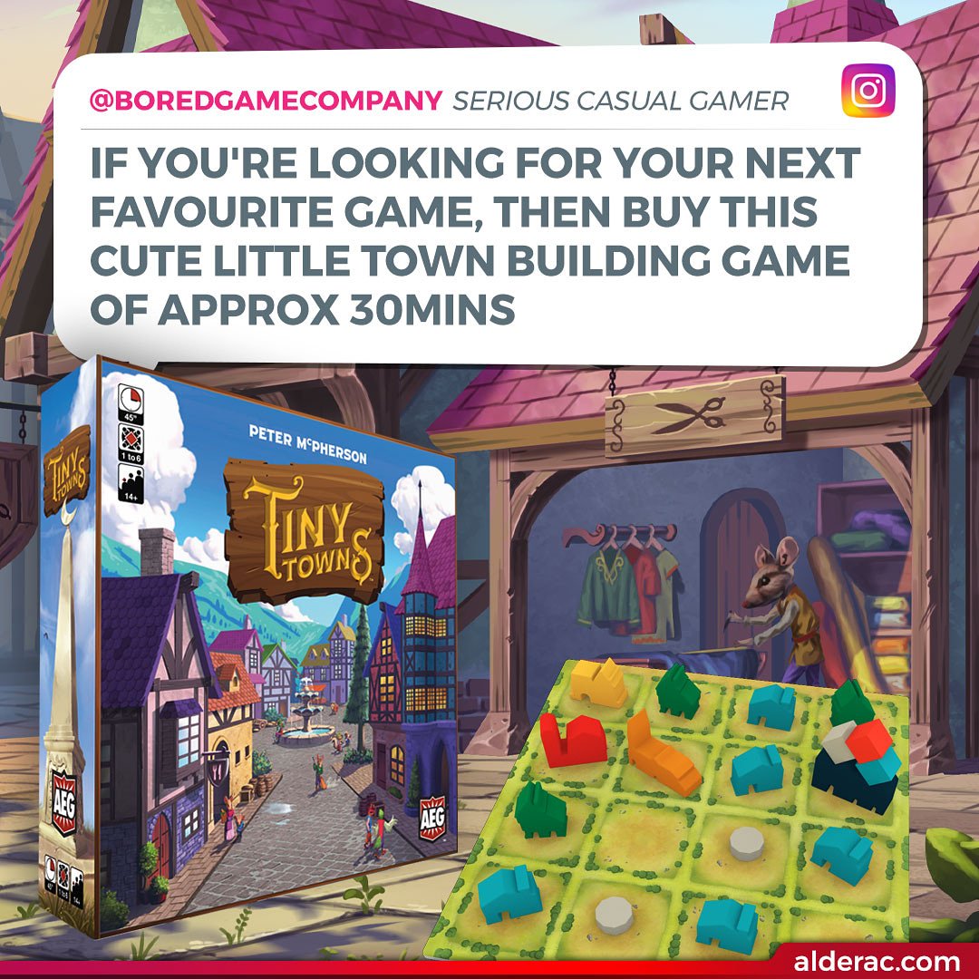 alderac's tweet photo. If you needed more reasons to play #TinyTowns there's a lot inside this box for a fun family night! We want to share some comments from the #FunExperts. This one from Bored game company. 

#Alderac #WeMakeFun https://t.co/HuumXdnI7A