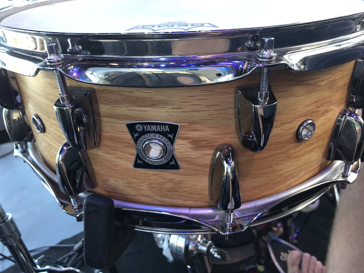 Hey <a href="/YamahaDrums/">Yamaha Drums</a>, what is this snare? I had it as backline in San Diego the other day and I want one. Looks like an oak something-or-other.