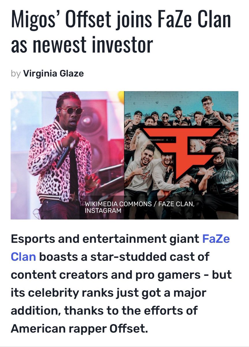 FaZeNikan's tweet photo. FAZE OFFSET. if you know me you know I’m the biggest migos fan, I can’t believe this actually happened. God is great. #FaZeUp https://t.co/B5GstIBcGL