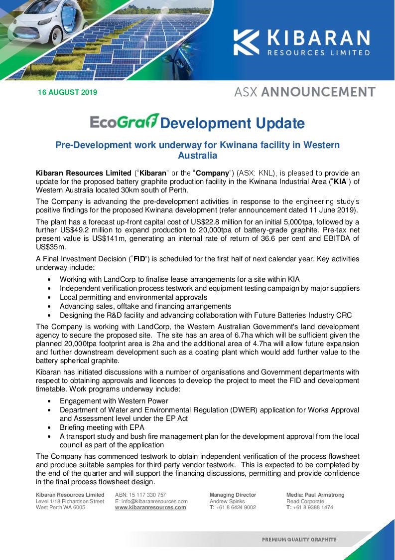 kibaranres's tweet image. EcoGraf Development Update $KNL - bit.ly/2N5SV0X