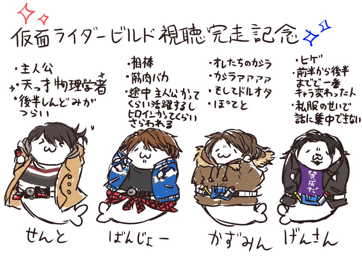 グレー あざらしさん On Twitter 診断結果が桐生戦兎だったの嬉しかったので過去絵 仮面ライダービルド完走記念で描いたやつ でもエボルトも大好きです あざらしさん