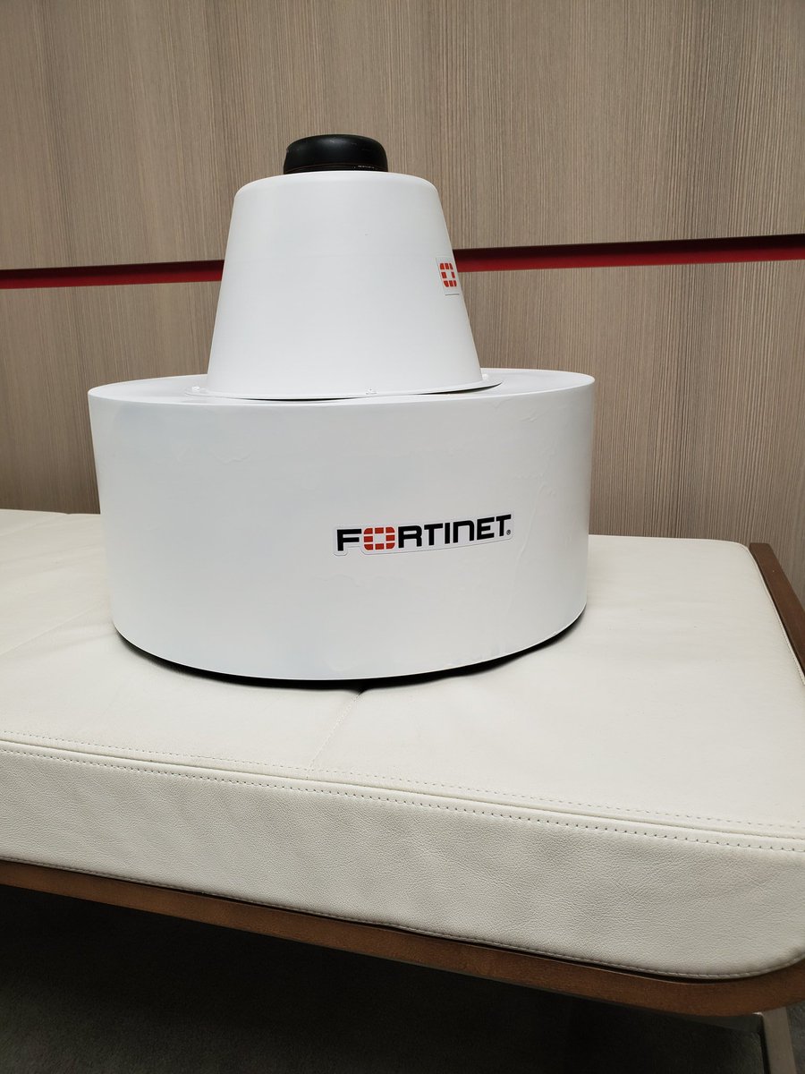 jjx's tweet photo. Here it is! The #FortiRobot prototype. A little friend to help with WiFi RF surveys. Just a concept for now, but we love this type of innovation. @Fortinet #mfd4 https://t.co/Sglt5oLbds