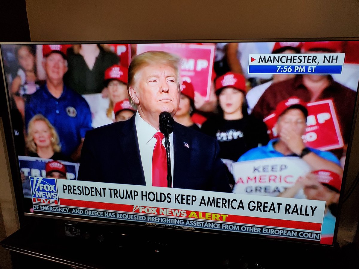 Notta_Democrat's tweet image. Trump looks good on my 65" screen.😎
#TrumpInNH