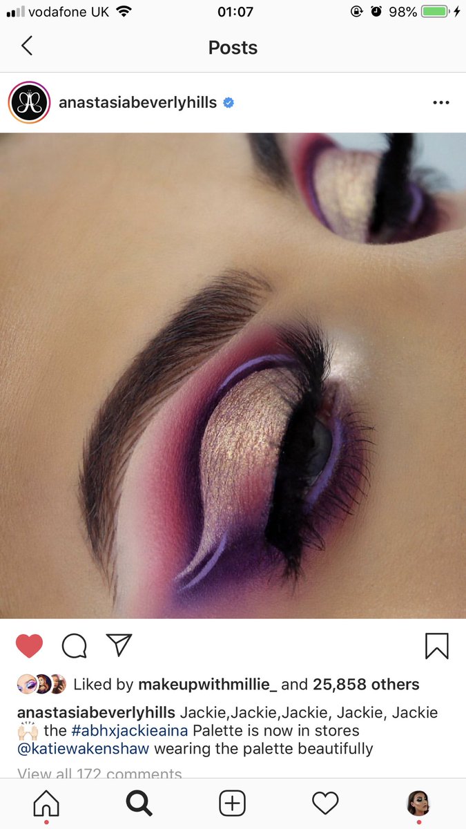 katiewakenshaw's tweet image. Someone made it onto the @ABHcosmetics insta today.. first time I’ve been reposted since I had my account 😭 dreamed of this moment for so long ❤️❤️