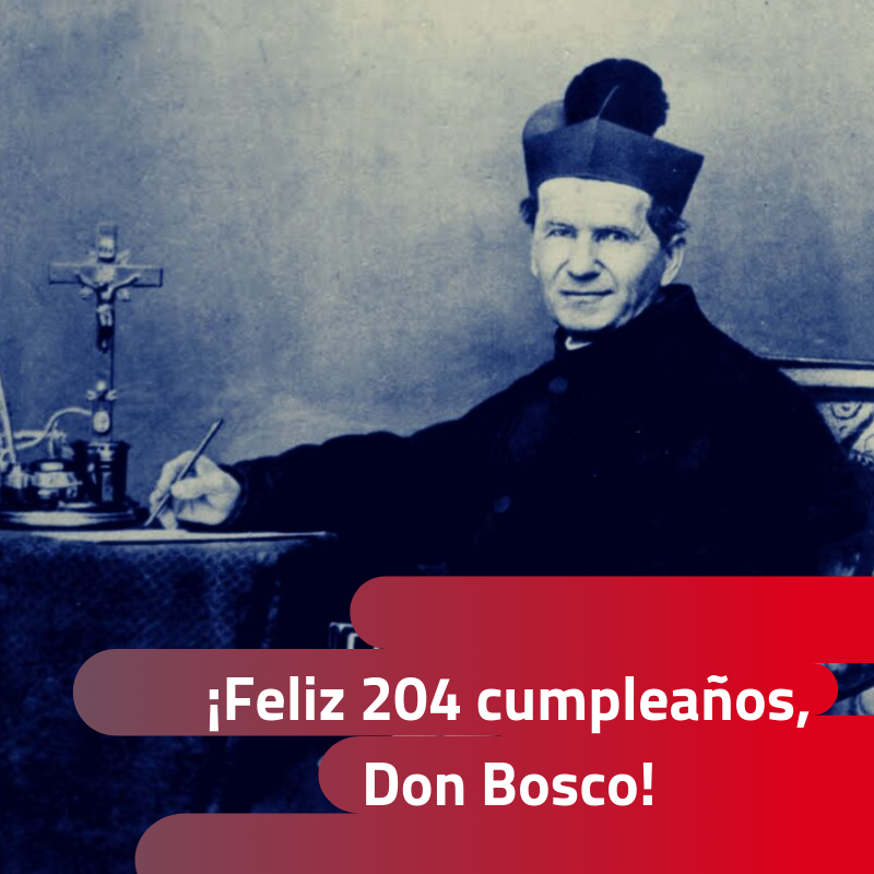 Tal día como hoy, un 16 de agosto de 1815, nacía San Juan Bosco. 

Celebramos el 204 cumpleaños de #DonBosco; celebramos una vida que sigue cambiando muchas vidas.