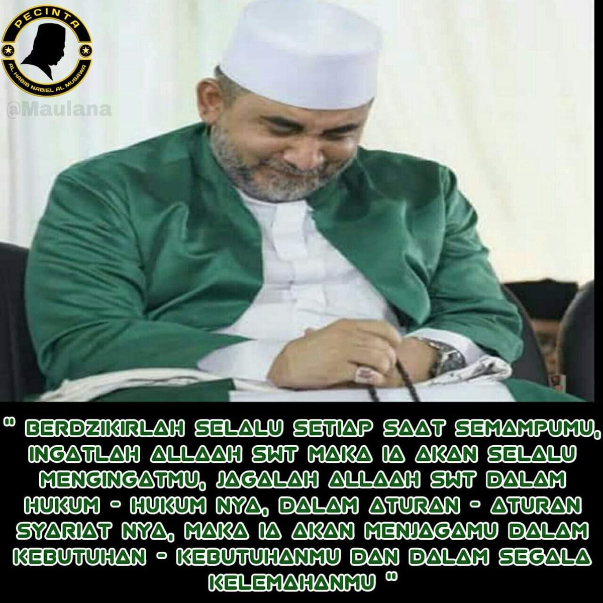 nabiel_almusawa's tweet photo. Berdzikir lah selalu dlm segala kondisi anakku.. Ingatlah ALLAAH SWT di saat senang, mk IA kan mengingatmu saat kau sedih.. Jagalah ALLAAH SWT dlm hukum2 &amp; aturan2 syariat-NYA, mk IA kan menjagamu dlm kebutuhan2 &amp; kelemahanmu.. Sb tak ada yg lbh tinggi dari mengingat ALLAAH SWT.. https://t.co/OCdRrjpTLH