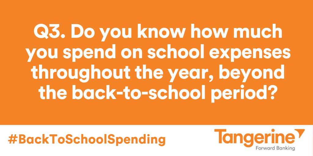 Q3. Do you know how much you spend on school expenses throughout the year, beyond the back-to-school period? #BackToSchoolSpending