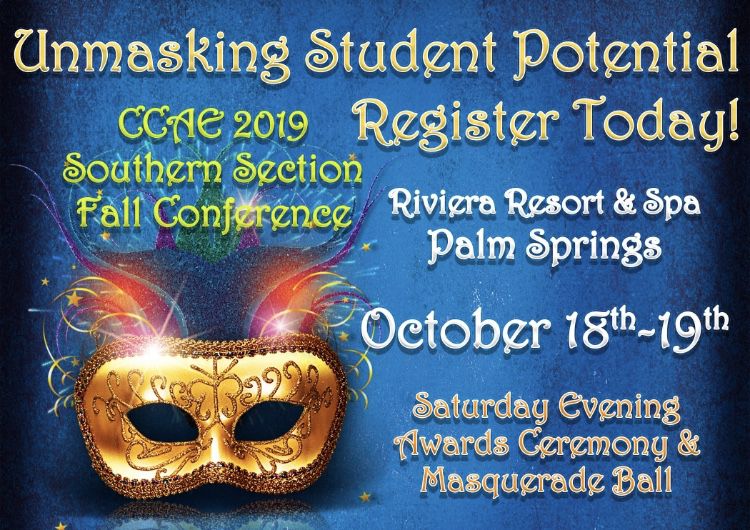 Save the date! Mark your calendars for the CCAE 2019 Southern Section Fall Conference in October. Register now: buff.ly/31BlAiu