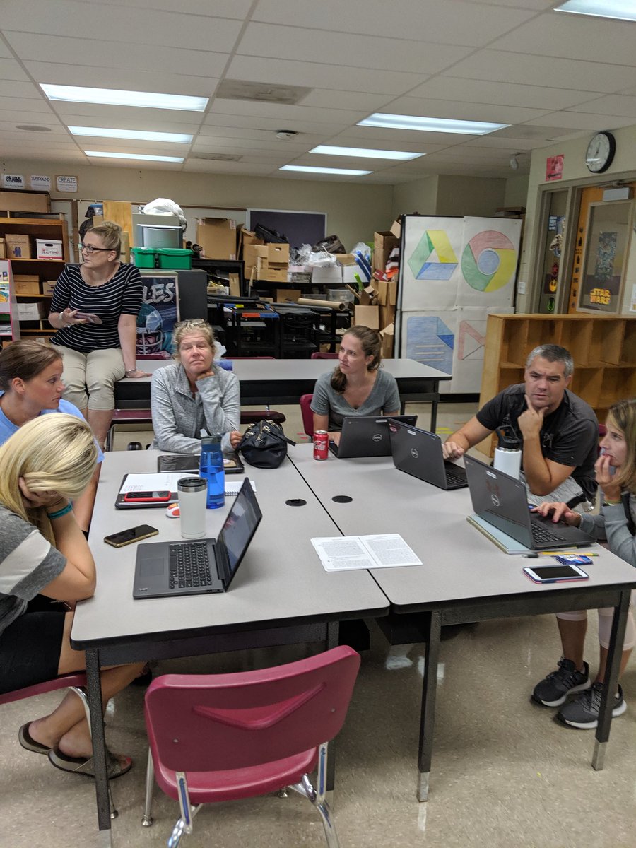 DiscoveryWH's tweet photo. Great day of #PBL & #GeniusHour talks and planning with Ts from Whitfield. Super excited to start the year and looking forward to working with them and their Ss. #WhitfieldProud. #wilsonsd https://t.co/sKubXCBSPn