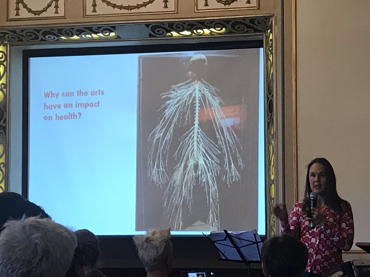 writerdrfox's tweet photo. Why the arts have an impact on health... no, this isn’t a picture of the human nervous system. It’s a picture of the human brain. @DrClaireHooker #SydneyUni #ALMAconf2019 https://t.co/hW3FtyQfgn
