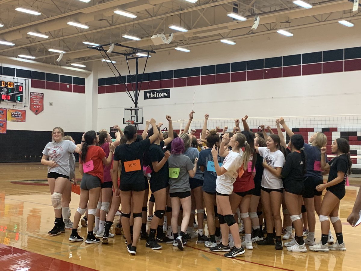 Last day of tryouts! Great job and thanks for all the hard work #lovewfhsvb ❤️